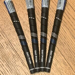 4 Golf Pride CP2 Wrap Grip Midsize Blue/White Golf Grips with Inner Control Core